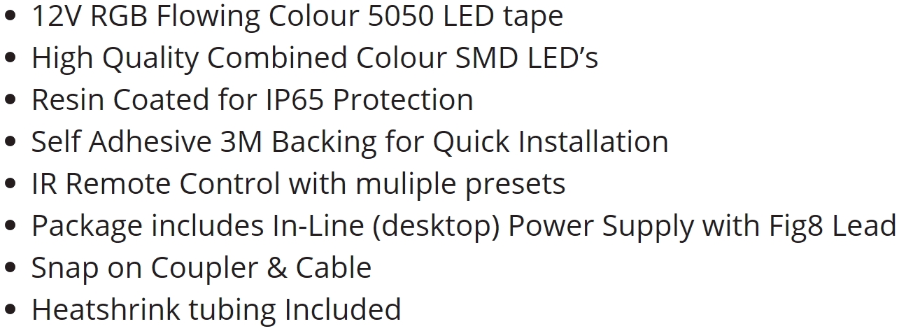 פסי לדים מוגני מים LR TECHNOLOGY RGBI LED STRIP 350065